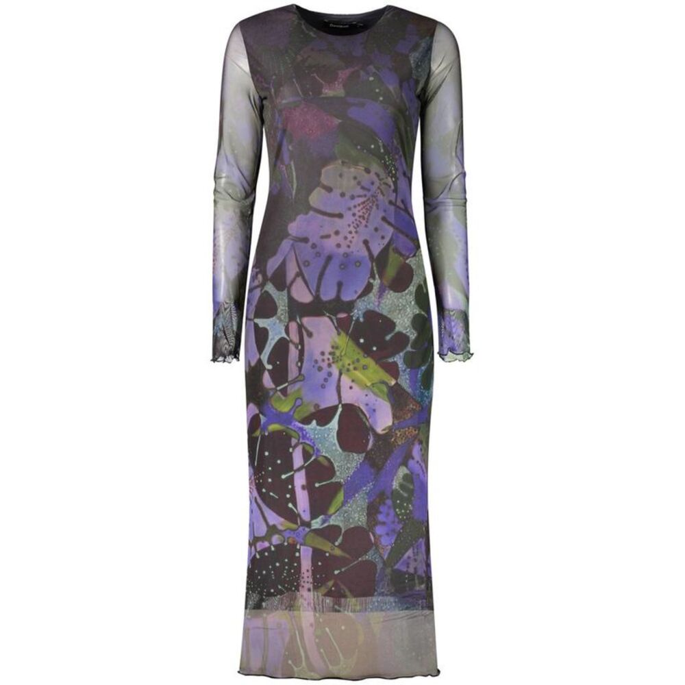 Desigual Purple Polyester Casual Women's Dress